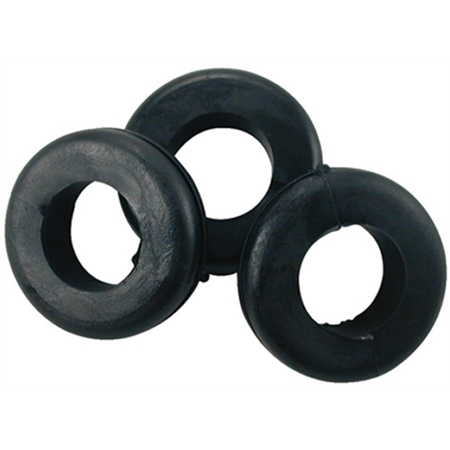 THE BEST CONNECTION 11 Piece 1/2" Mounting Hole Black Vinyl Grommet 4404-1H